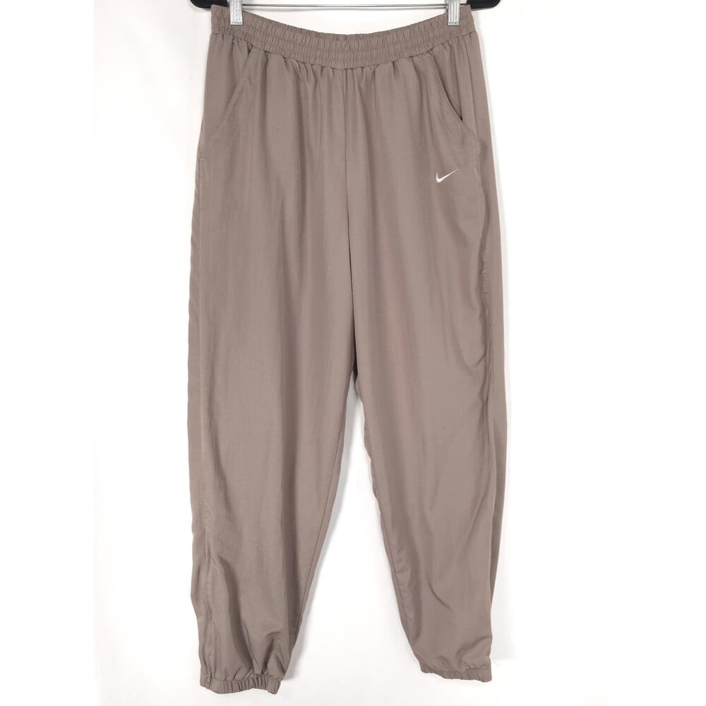 NIKE Mens Jogger Pants LARGE Brown Zip Ankle Lined Athletic‎ - Picture 3 of 13